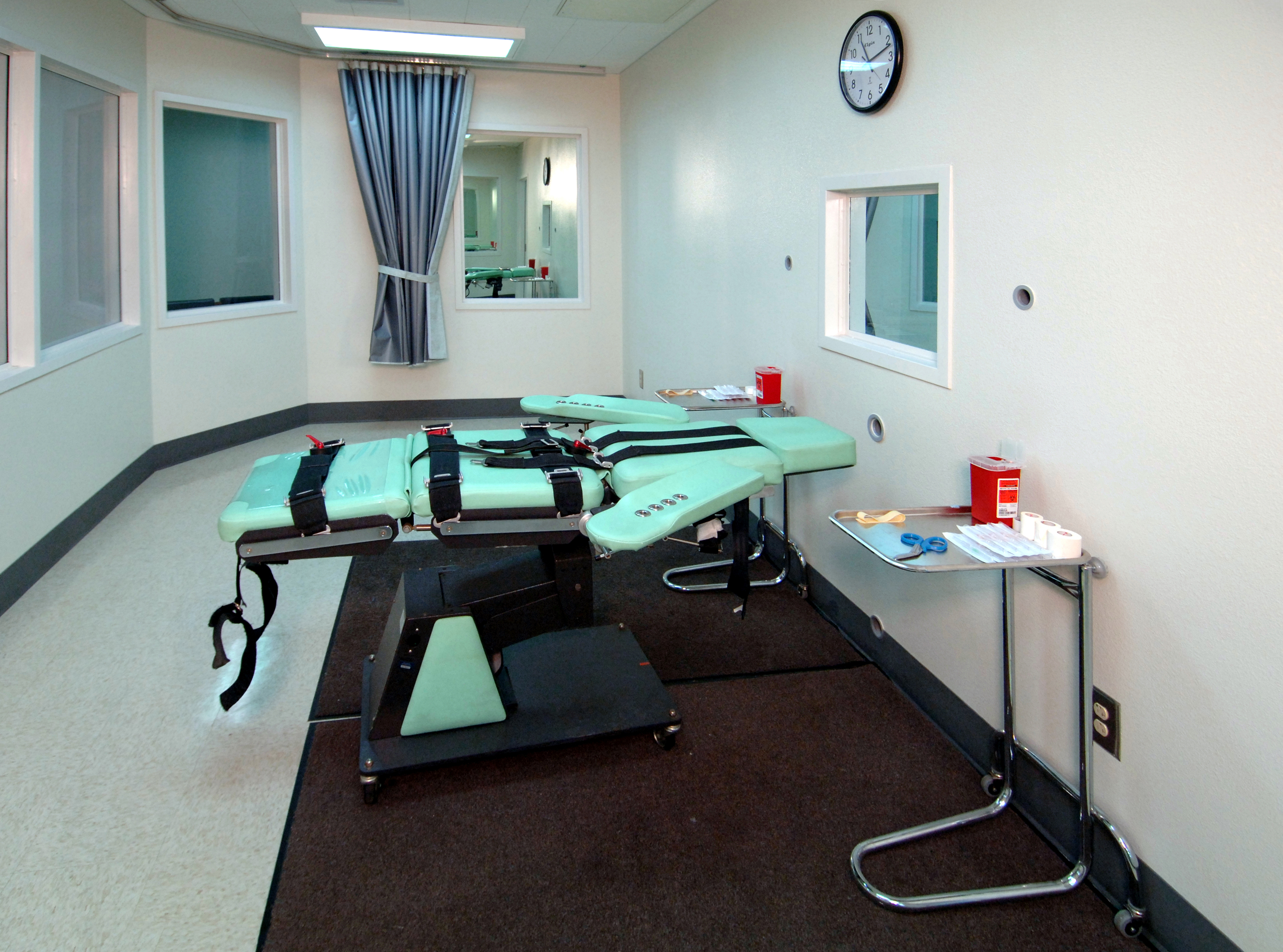 The lethal injection room at a prison in San Quentin, California