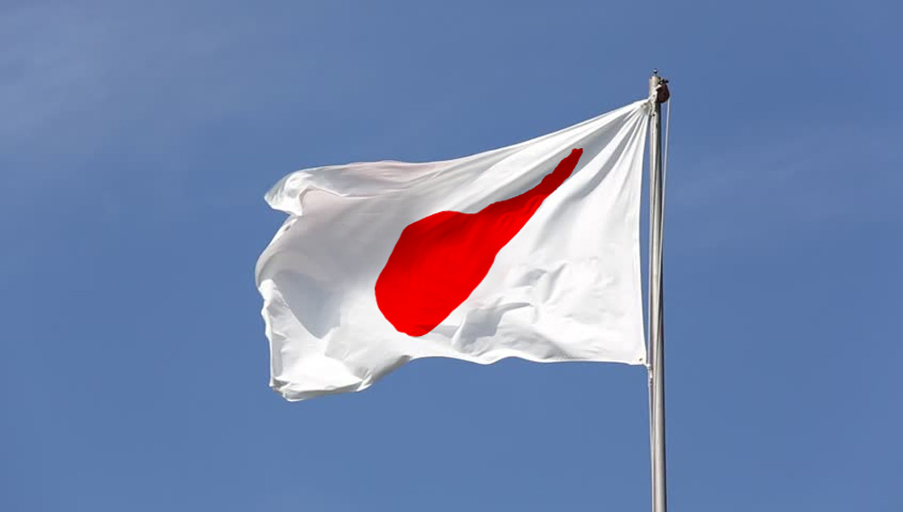 The national flag of Japan
