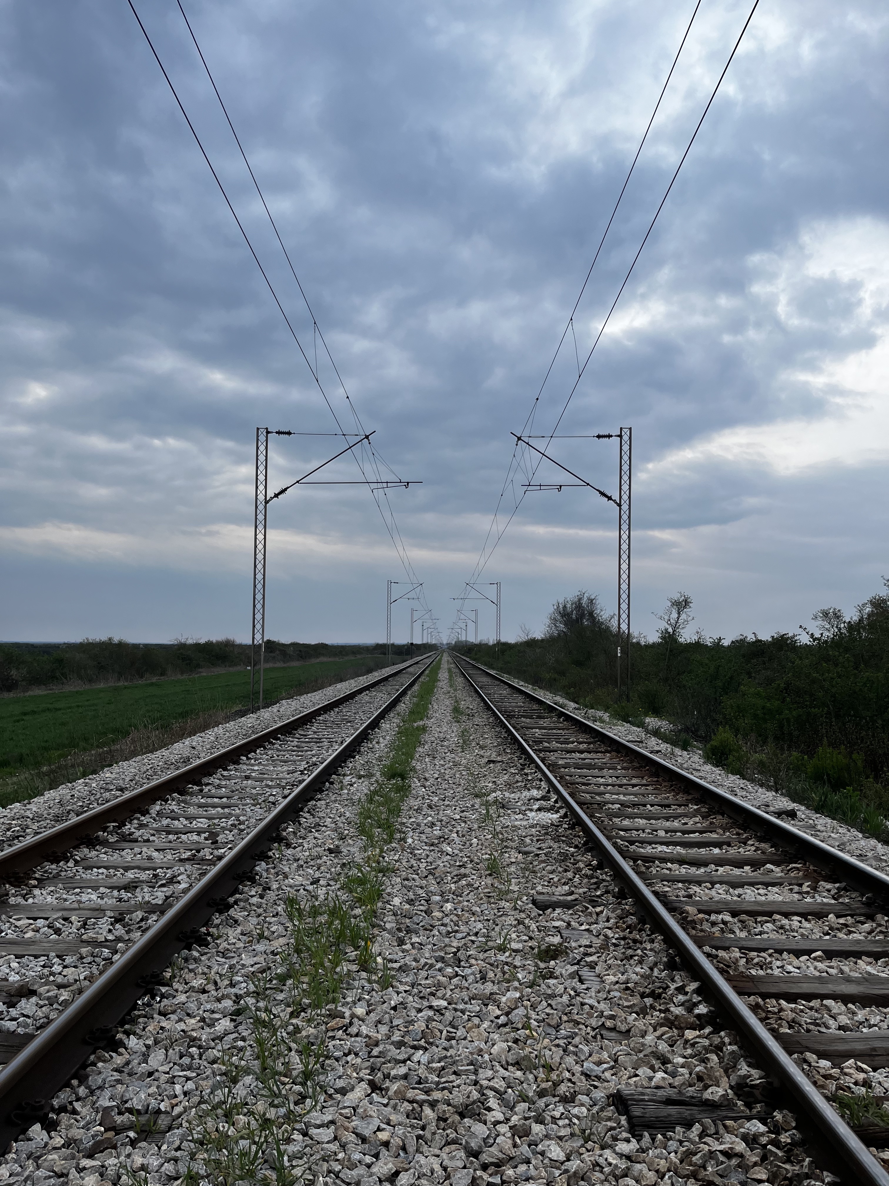 train tracks between Croatia and Serbia