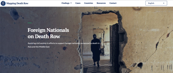 Screenshot from the DPRU 'Foreign Nationals on Death Row' website