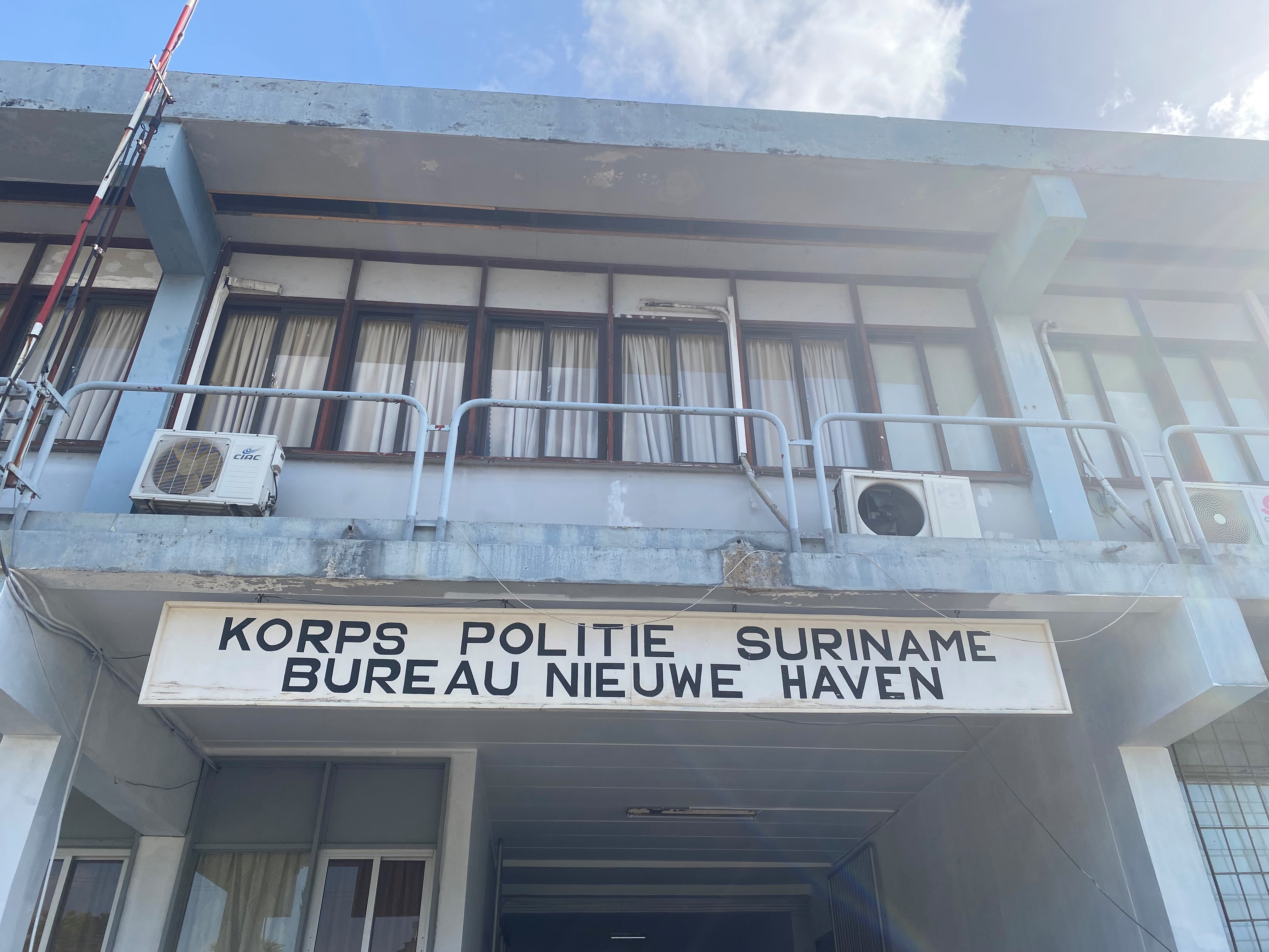 A police station in Paramaribo city.