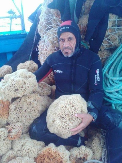 Picture of Samir and Sponges. Picture courtesy of Samir.