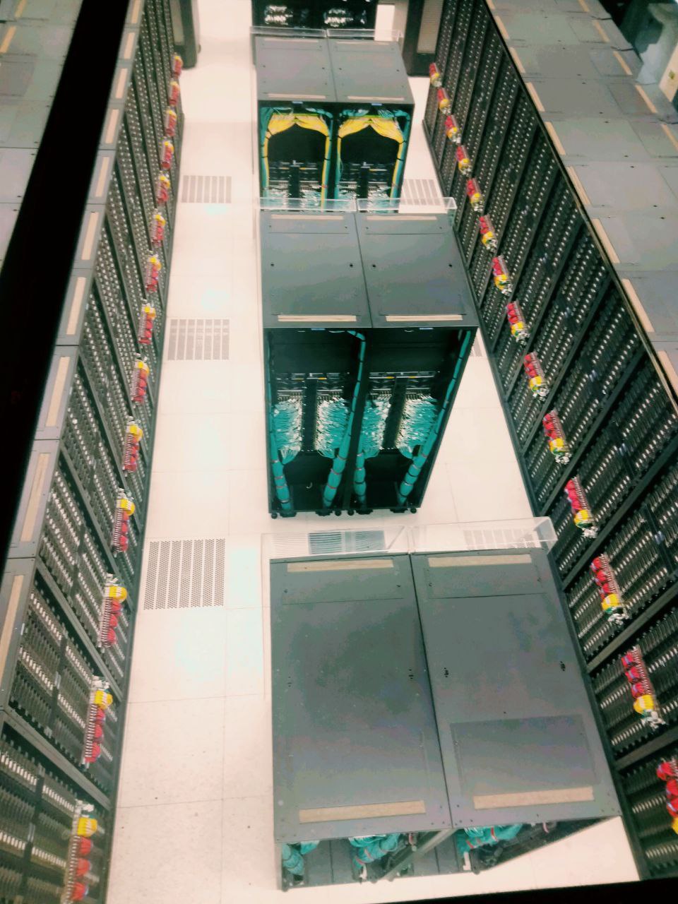 The indoors of a data centre