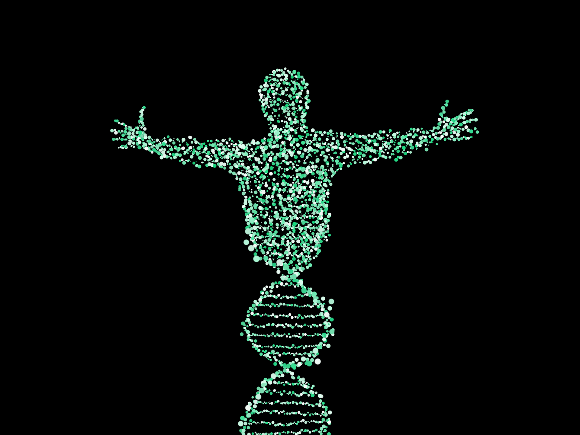 DNA spiral man image