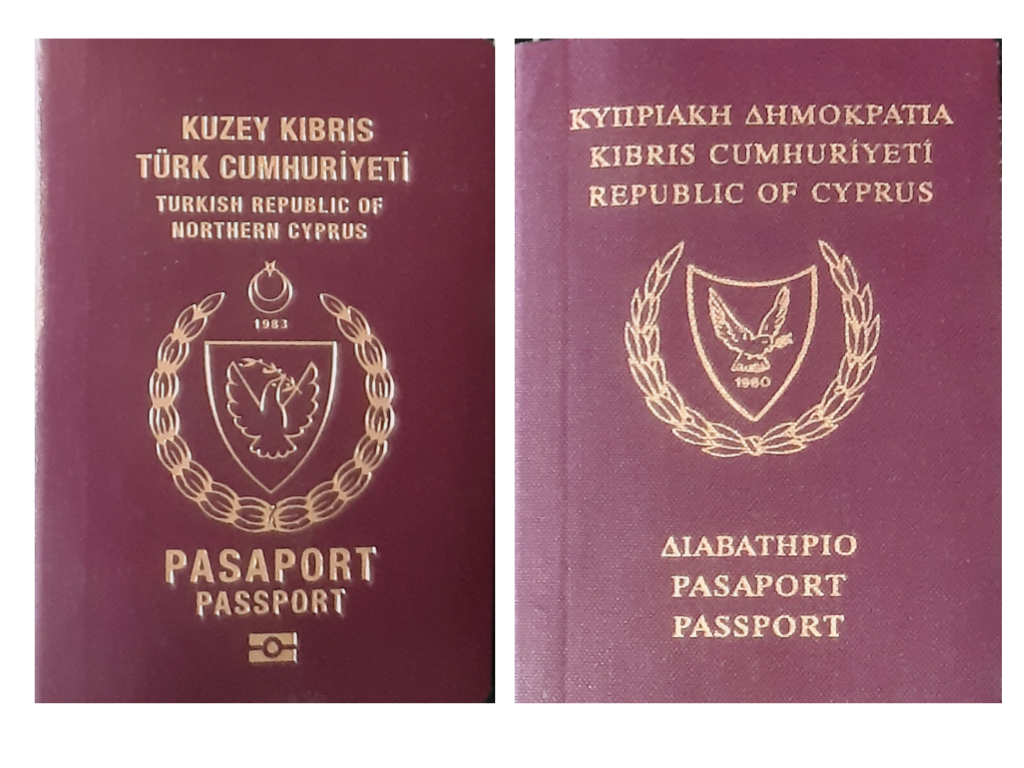 photos of ROC and TRNC passports