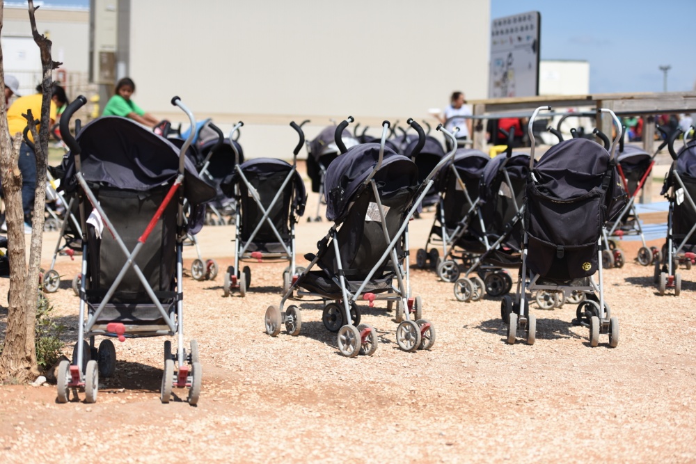 A group of strollers