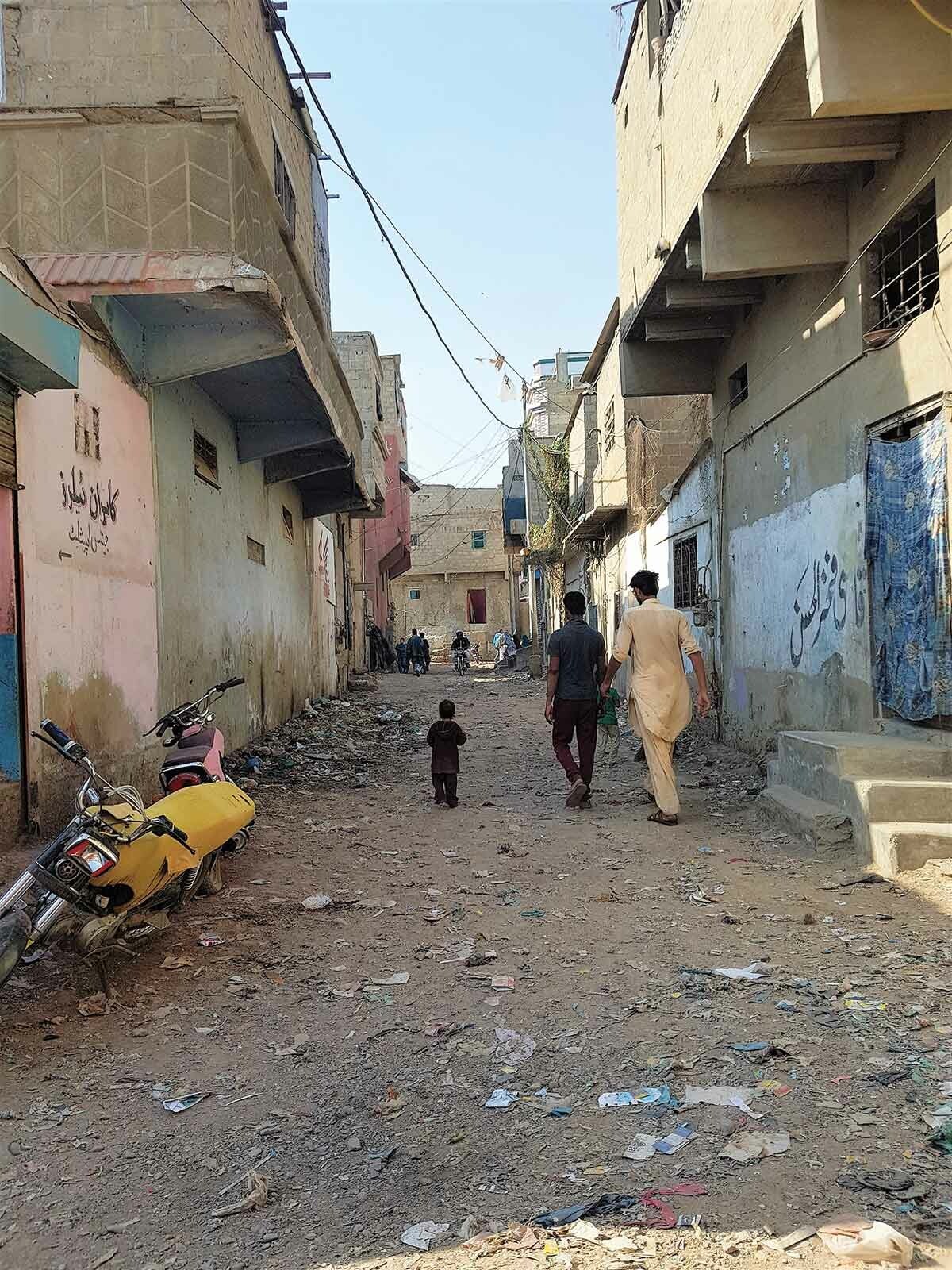 Machar Colony, an informal settlement that hosts a large number of Bengalis in Karachi 