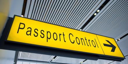 passport control sign