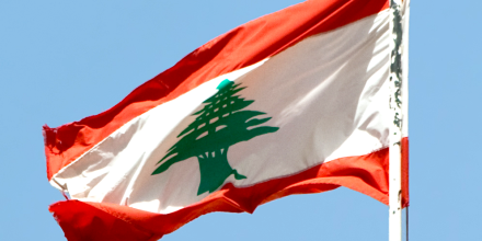The national flag of Lebanon