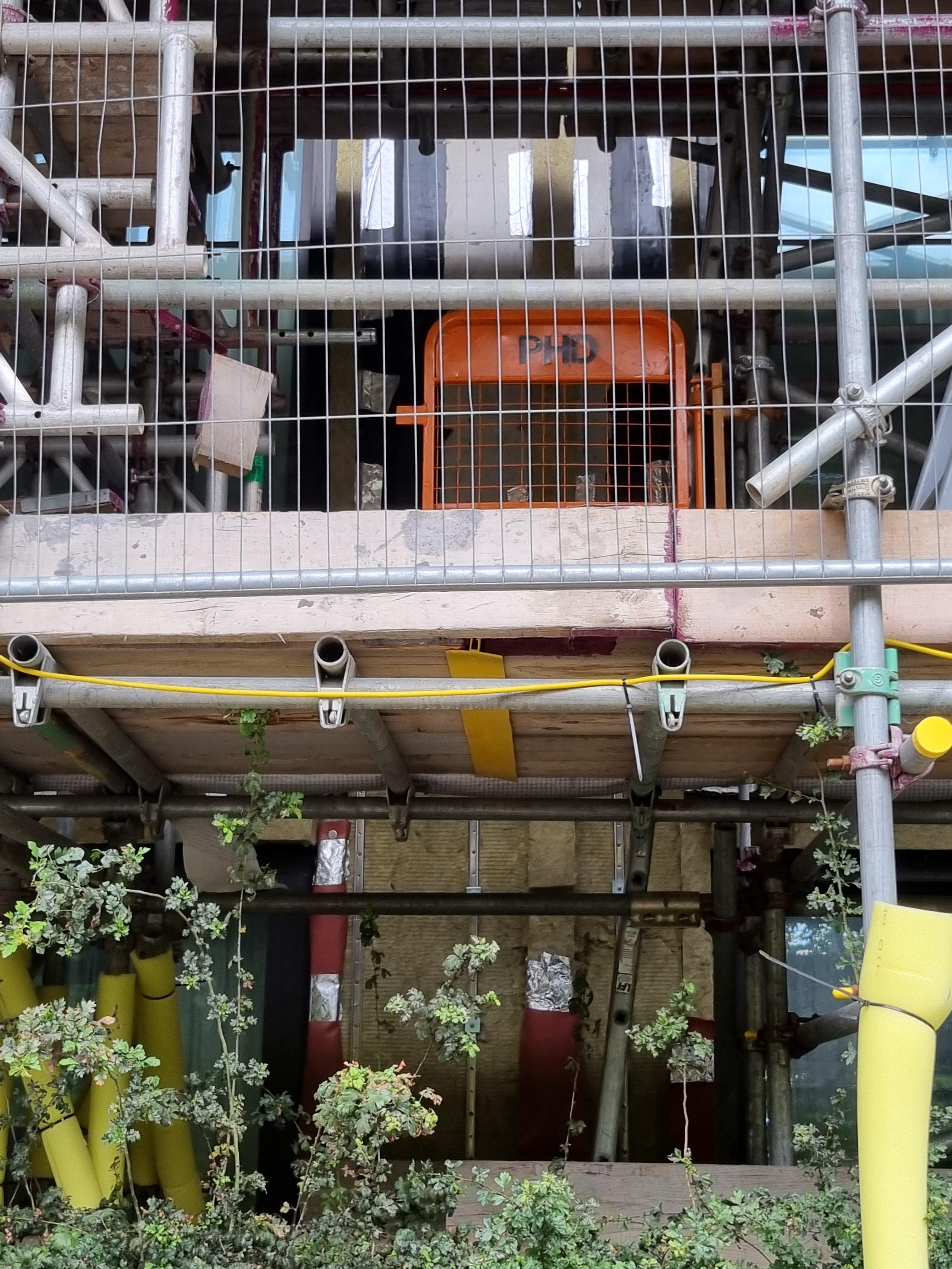 Building material at the remediation site in East Village